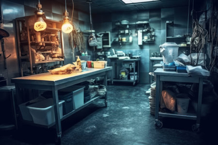 Coffee shop interior with vintage filter effect. Coffee shop conceptの素材