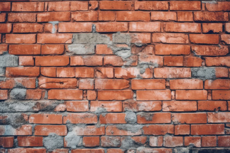 Old red brick wall texture background. Red brick wall texture background.の素材
