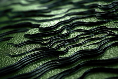 abstract background, black and green colors, 3d rendering. Computer digital drawing.の素材