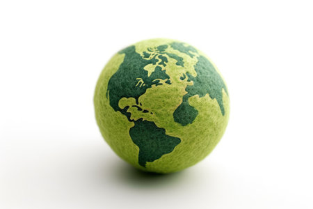 World Map Green Planet Earth and Environment Day Theme AI Generatedの素材