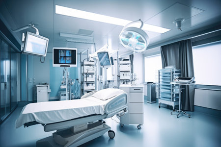 stock photo of inside emergency room unit in hospital Generative AIの素材