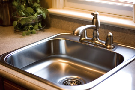 stock photo of inside home view sink close up Generative AIの素材
