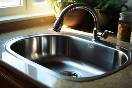 stock photo of inside home view sink Generative AIの素材