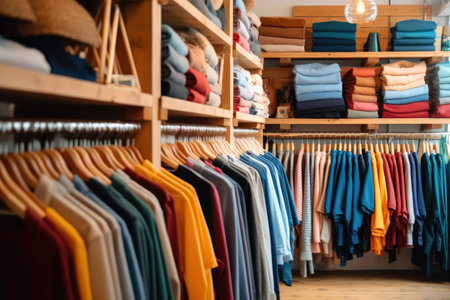 photo of inside empty clothing shop Photography AI Generatedの素材