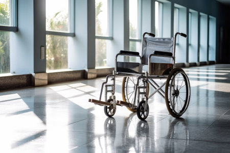 wheel chair at hospital room photoraphy Generated AIの素材