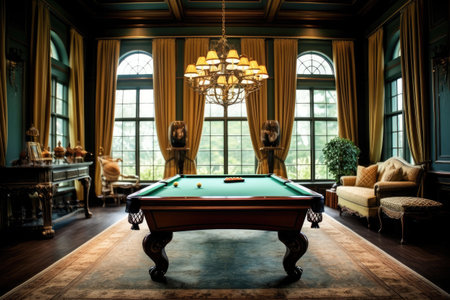 billiard room decoration design ideas photoraphy Generated AIの素材