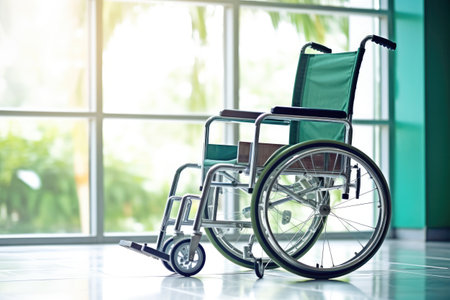 wheel chair at hospital room photoraphy Generated AIの素材