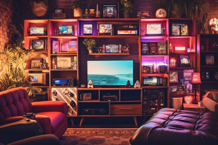 gaming room decoration design ideas photoraphy Generated AIの素材