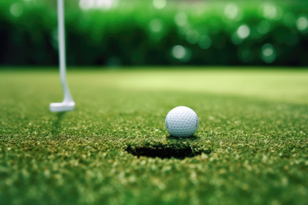 outdoor golf court tools and equipment photoraphy Generated AIの素材