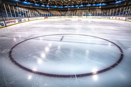 indoor ice skating hockey arena flat lay design ideas photoraphy Generated AIの素材