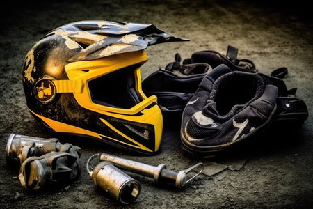 bmx bike tools and equipment photoraphy Generated AIの素材