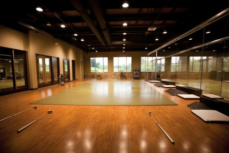indoor golf court tools and equipment design ideas photoraphy Generated AIの素材