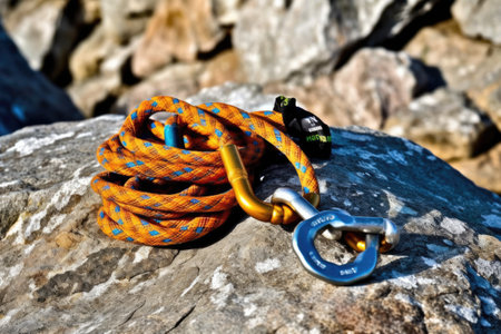 rock climbing tools and equipment photoraphy Generated AIの素材