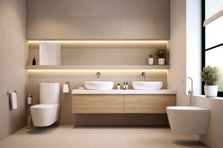 realistic Toilets minimalist design ideas photoraphy Generated AIの素材