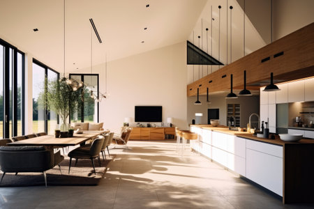 realistic minimalist interior design ideas photoraphy Generated AIの素材