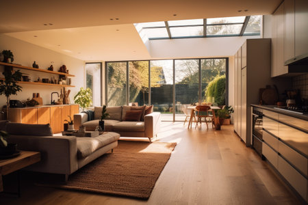 realistic minimalist interior design ideas photoraphy Generated AIの素材