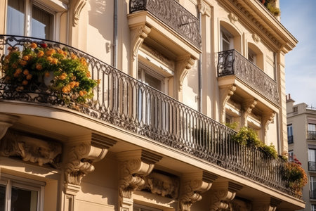 Balcony Classic Building Stock Photos photography Generated AIの素材