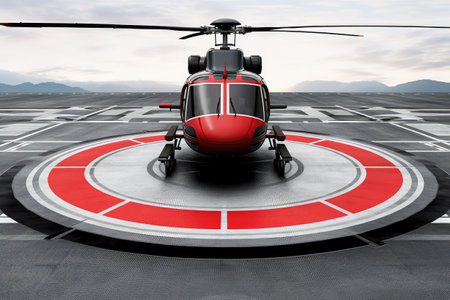 Helicopter Landing Pad Stock Photos photography Generated AIの素材