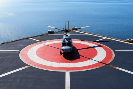 Helicopter Landing Pad Stock Photos photography Generated AIの素材