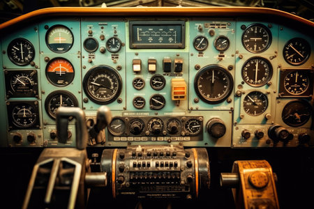 stock photo of Airplane Instrument Panel Stock Photos photography Generated AIの素材