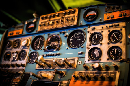 stock photo of Airplane Instrument Panel Stock Photos photography Generated AIの素材
