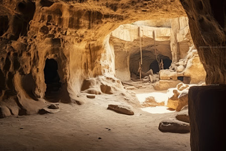 stock photo of a design inside cave photography Generated AIの素材