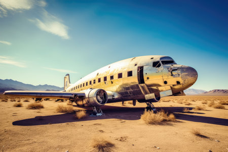 stock photo of Abandoned Aircraft photography Generated AIの素材