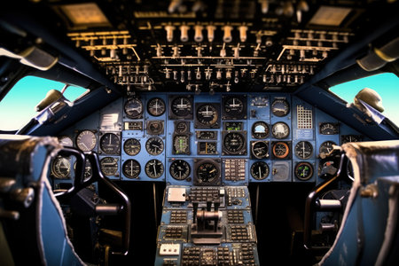 stock photo of Airplane Instrument Panel Stock Photos photography Generated AIの素材