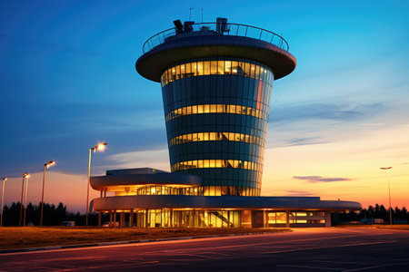 stock photo of Air Traffic Control Tower Stock Photos photography Generated AIの素材