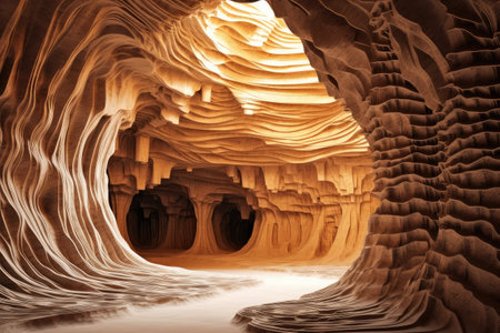 stock photo of a design inside cave photography Generated AIの素材