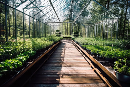 stock photo of greenhouse garden photography Generated AIの素材