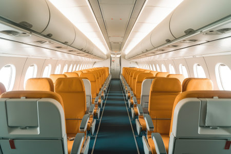 inside airplane sheet profesional photography ai generatedの素材