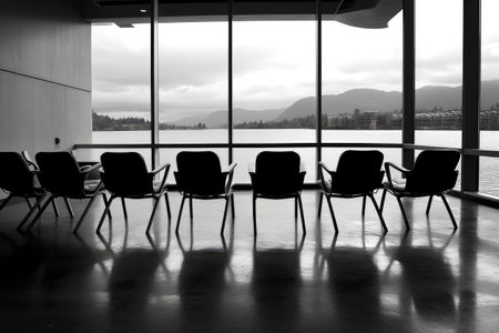 harbor waiting room profesional photography ai generatedの素材