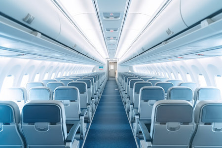 inside airplane sheet profesional photography ai generatedの素材
