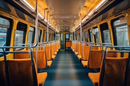 inside bus sheet profesional photography ai generatedの素材