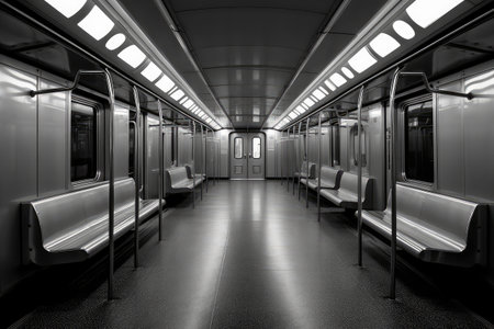 inside subway sheet profesional photography ai generatedの素材