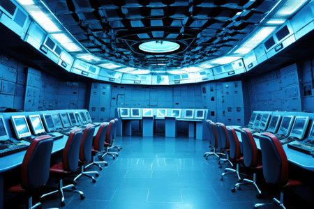 inside cctv room profesional photography ai generatedの素材