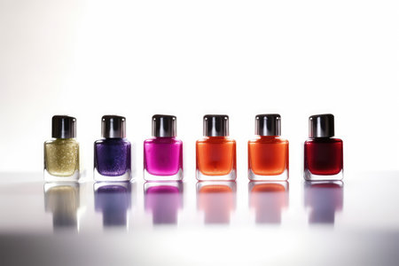 Nail Polish isolated white background Profesional Photography AI Generatedの素材