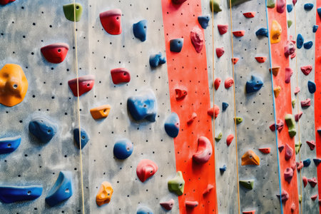 wall climbing arena with equipment Profesional Photography AI Generatedの素材