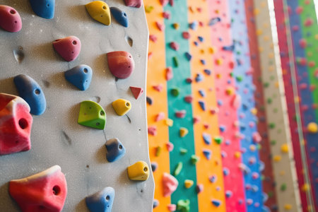 wall climbing arena with equipment Profesional Photography AI Generatedの素材