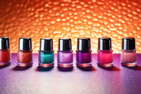 Nail Polish assorted colors shapes Profesional Photography AI Generatedの素材