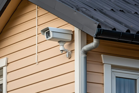 Part of the house shows where the CCTV Located Profesional Photography AI Generatedの素材