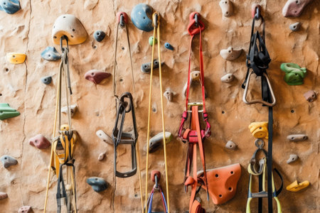 wall climbing equipment Profesional Photography AI Generatedの素材