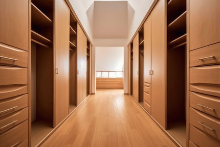 Wardrobe room decorated furniture professional advertising photography AI Generatedの素材