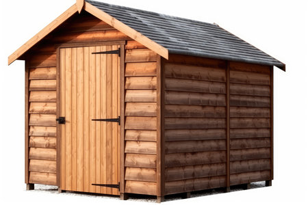 wood storage sheds professional advertising photography AI Generatedの素材