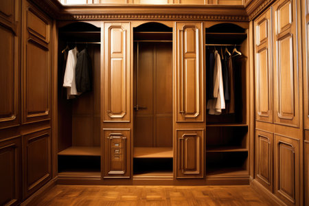 Wardrobe room decorated furniture professional advertising photography AI Generatedの素材