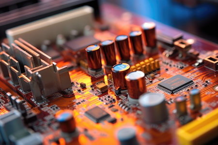 computer motherboard computer industry professional photography AI Generatedの素材