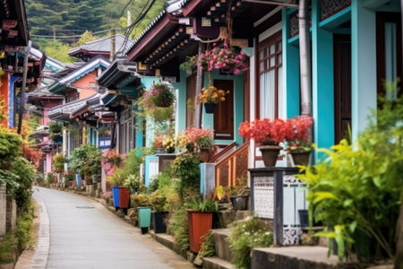 Traditional Houses Home In South Korea professional advertising photographyの素材
