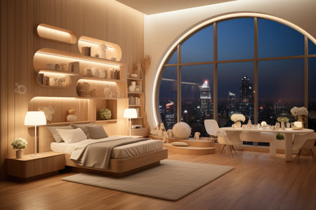 Childrens bedroom design professional photograpphy AI Generatedの素材