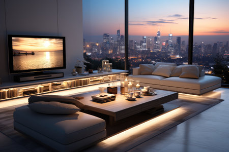 Minimalist interior design professional photograpphy AI Generatedの素材